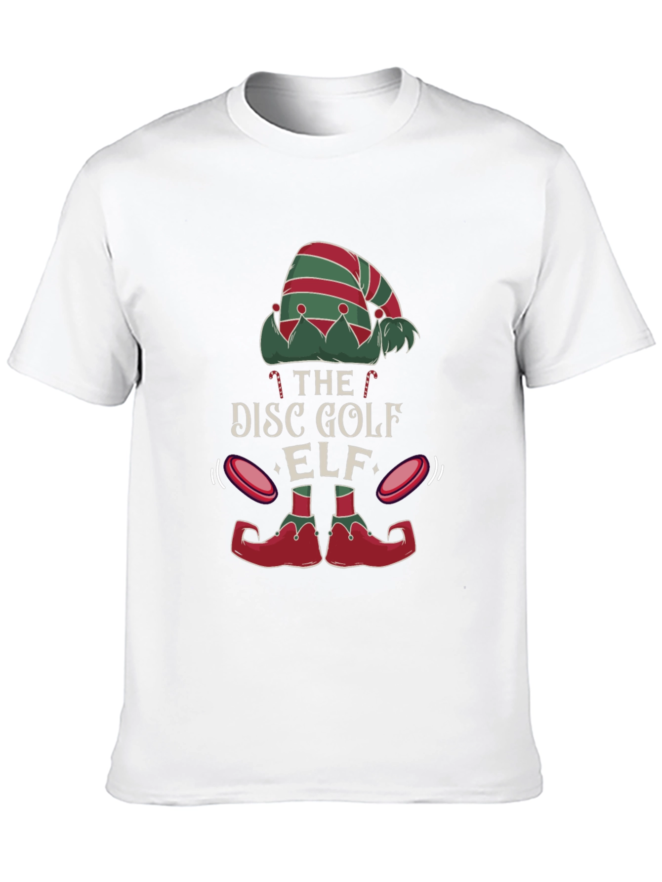 Disc Golf Elf Graphic Tee - Holiday Festive Shirt