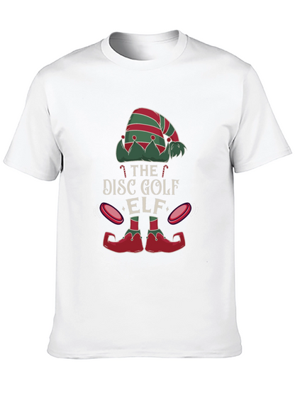 Disc Golf Elf Graphic Tee - Holiday Festive Shirt
