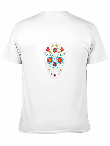 Sugar Skull Graphic Tee - Black Cotton T-Shirt