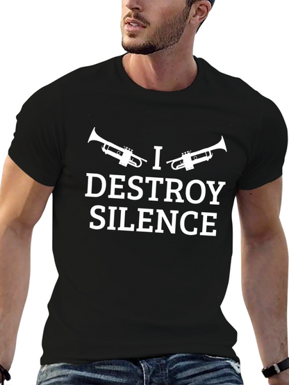 I Trumpet Destroy Silence Graphic Tee - Black
