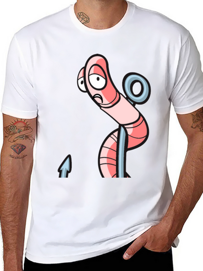 Sad Worm on Hook Graphic Tee