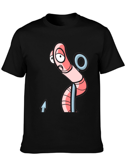 Sad Worm on Hook Graphic Tee