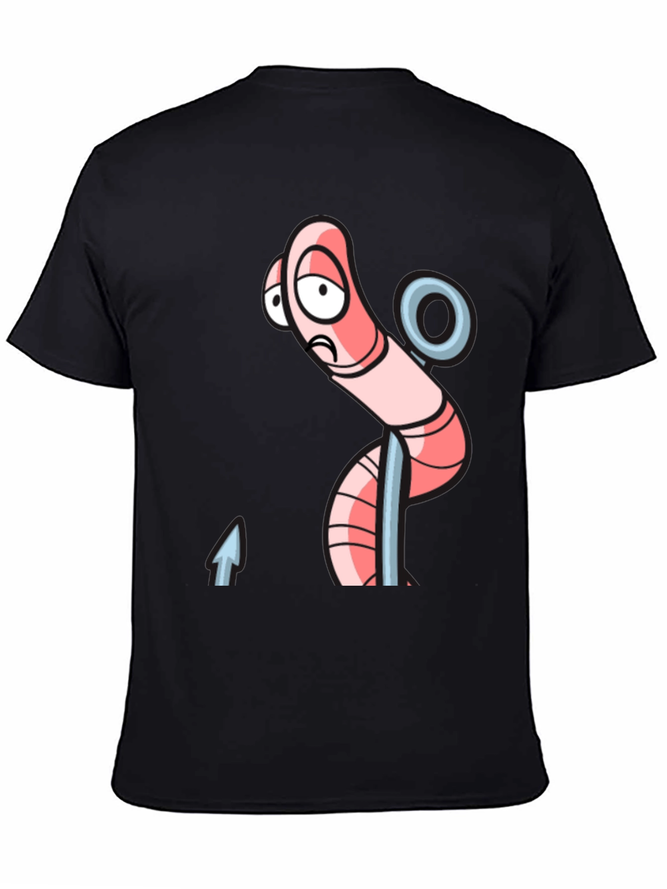 Sad Worm on Hook Graphic Tee