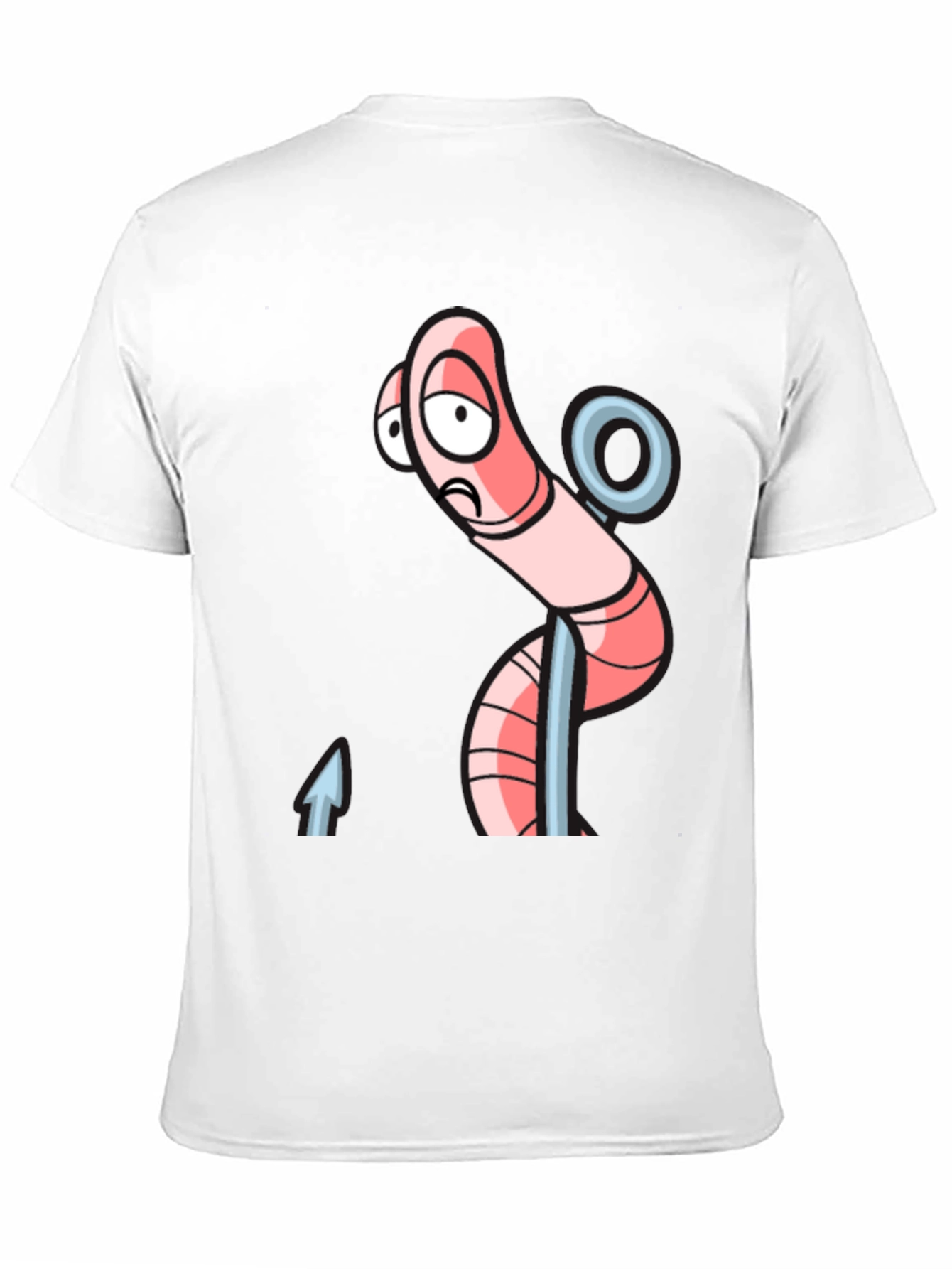 Sad Worm on Hook Graphic Tee