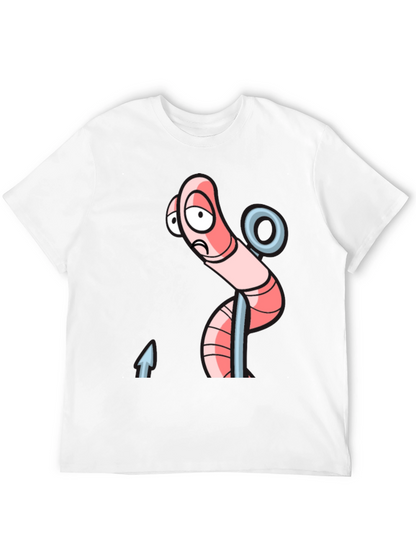 Sad Worm on Hook Graphic Tee