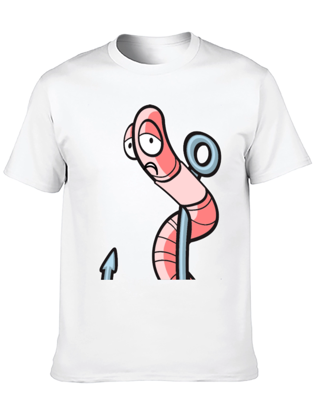 Sad Worm on Hook Graphic Tee