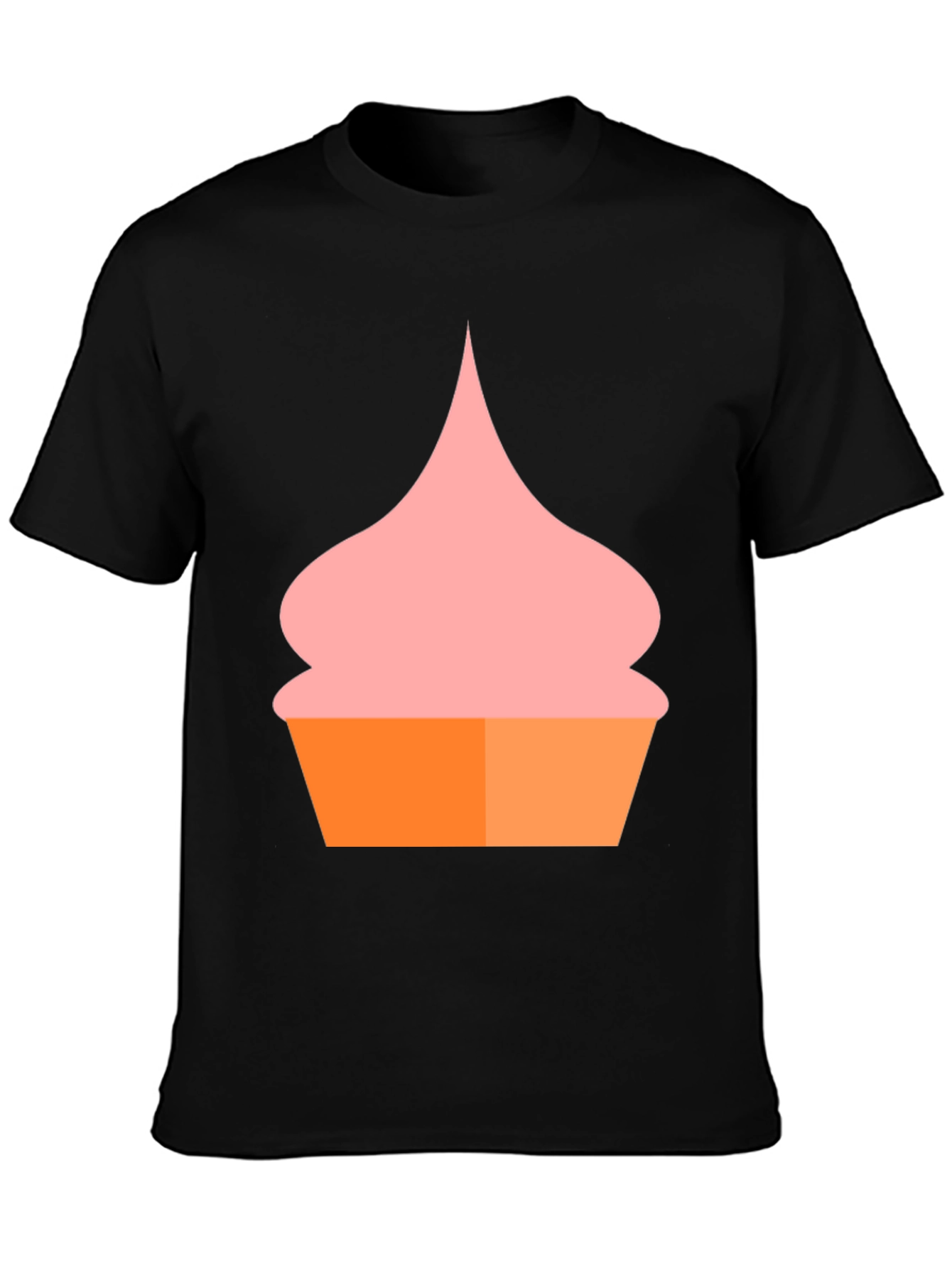 Fun Cupcake Graphic T-Shirt - Casual Black Tee