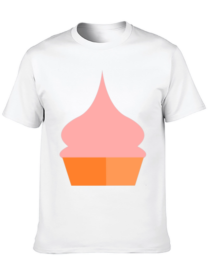 Fun Cupcake Graphic T-Shirt - Casual Black Tee