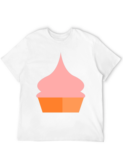 Fun Cupcake Graphic T-Shirt - Casual Black Tee