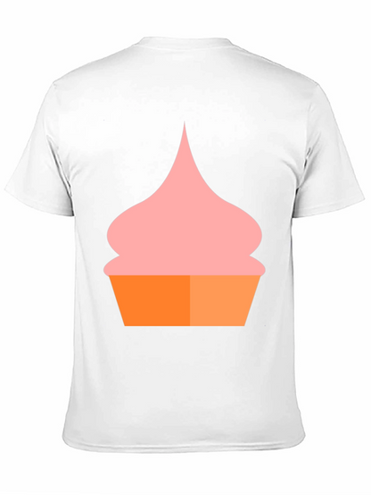 Fun Cupcake Graphic T-Shirt - Casual Black Tee