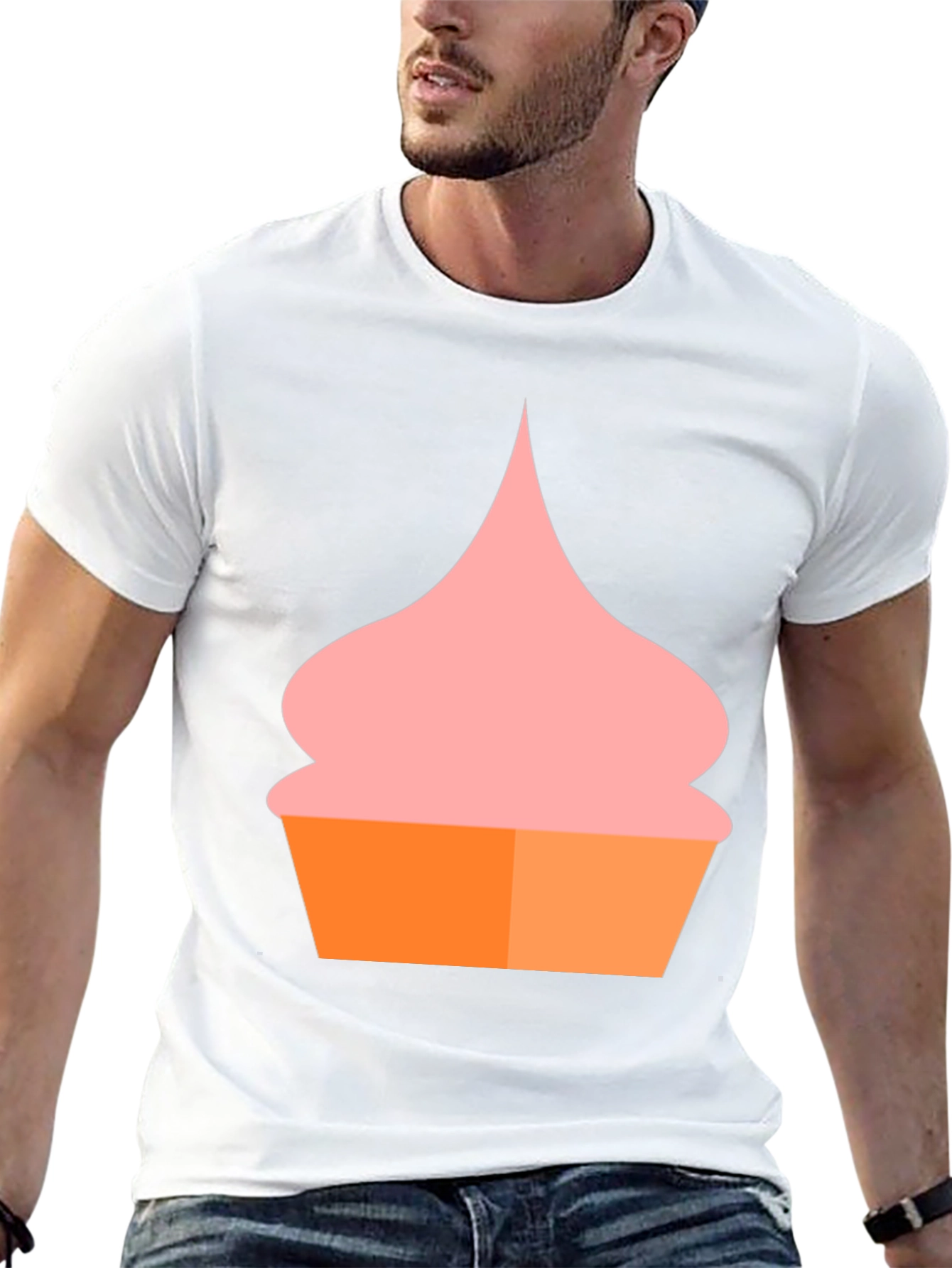 Fun Cupcake Graphic T-Shirt - Casual Black Tee