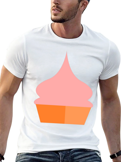 Fun Cupcake Graphic T-Shirt - Casual Black Tee