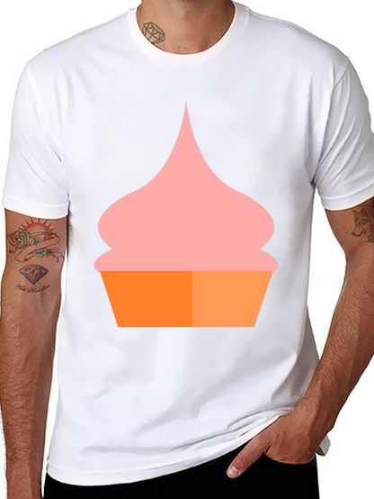 Fun Cupcake Graphic T-Shirt - Casual Black Tee