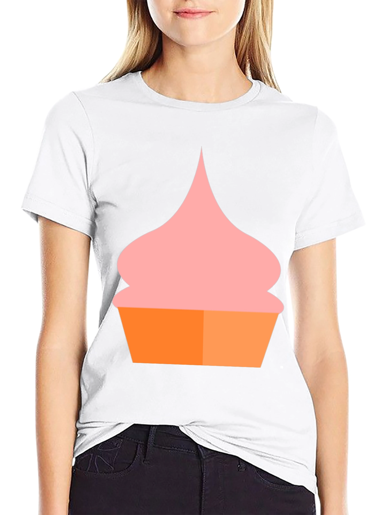 Fun Cupcake Graphic T-Shirt - Casual Black Tee