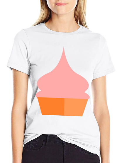 Fun Cupcake Graphic T-Shirt - Casual Black Tee