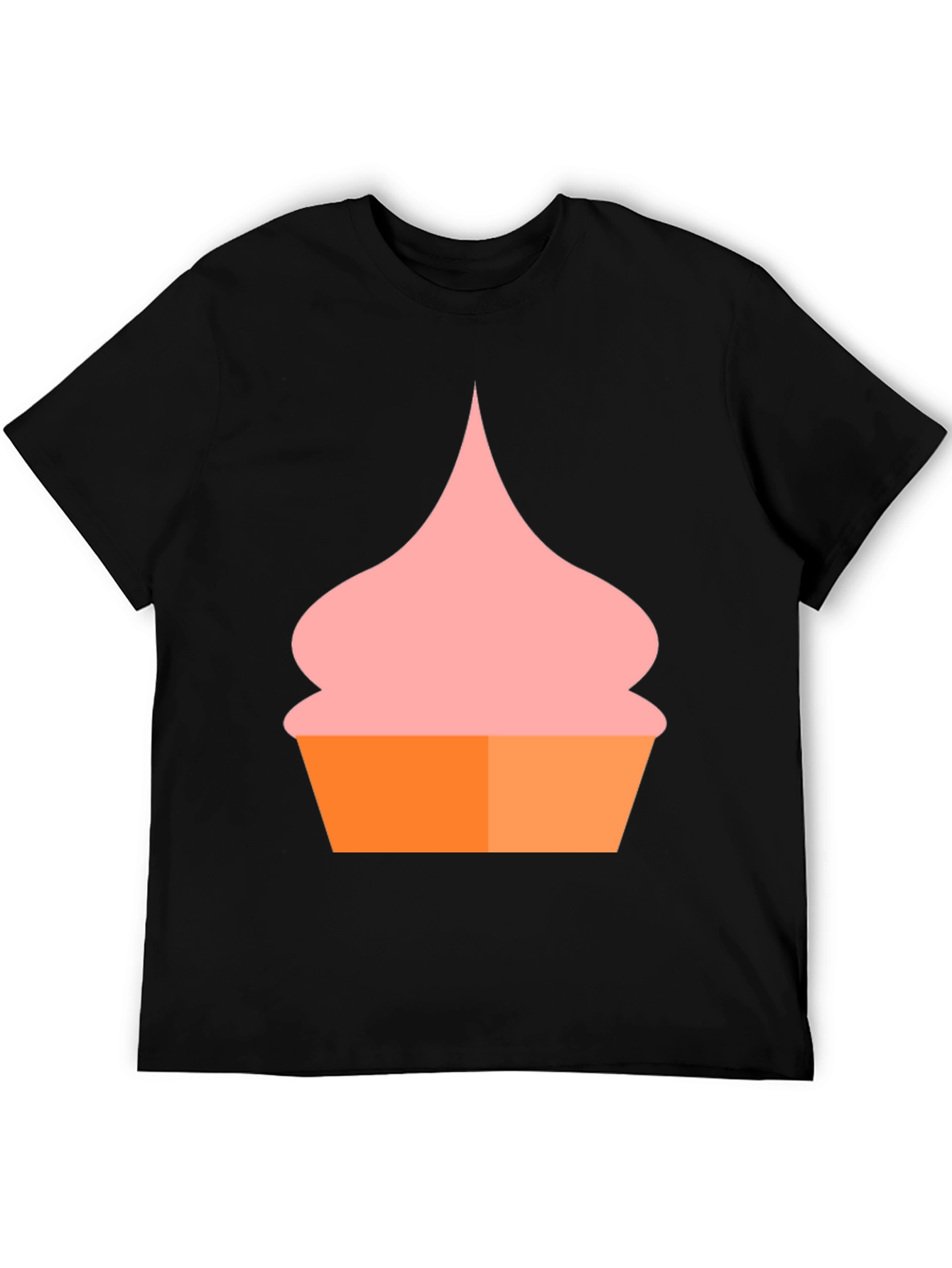 Fun Cupcake Graphic T-Shirt - Casual Black Tee