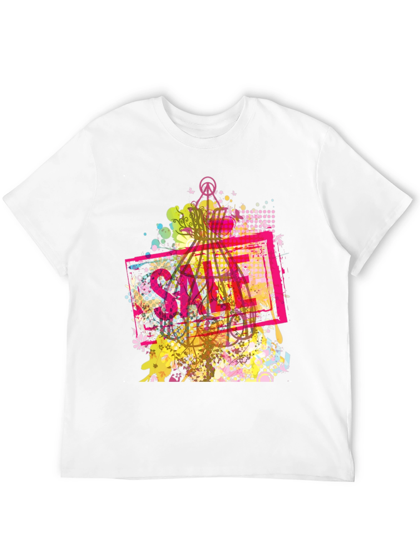 Unique Sale Graphic Print Black T-Shirt