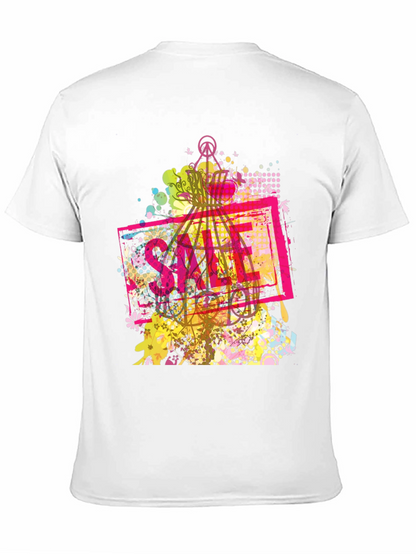 Unique Sale Graphic Print Black T-Shirt