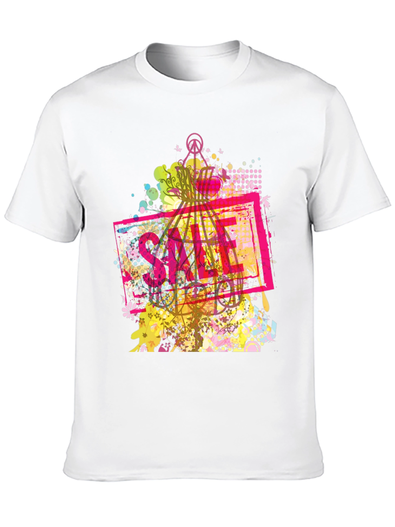 Unique Sale Graphic Print Black T-Shirt