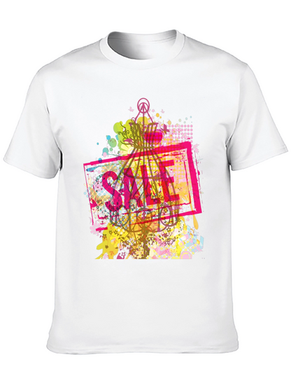 Unique Sale Graphic Print Black T-Shirt