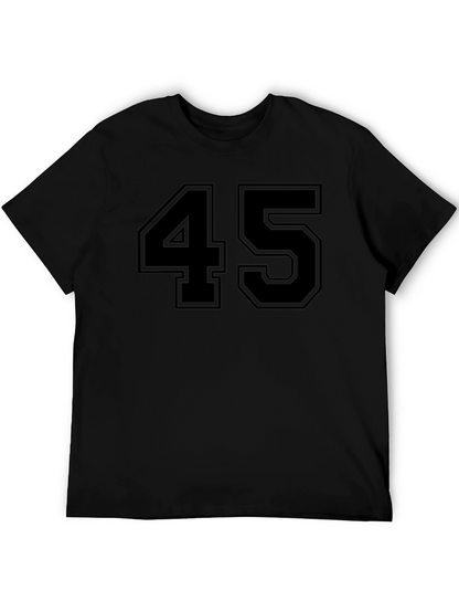 Bold 45 Graphic Tee - Classic Black T-Shirt