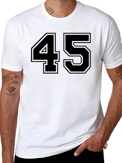 Bold 45 Graphic Tee - Classic Black T-Shirt