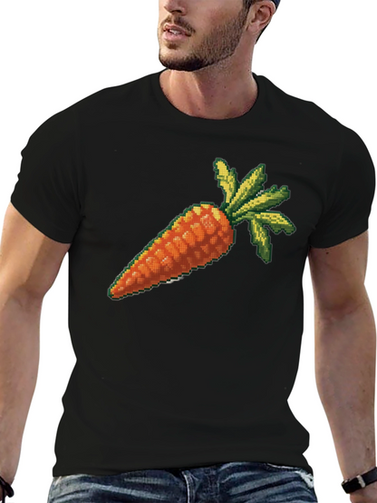 Pixelated Carrot Graphic T-Shirt