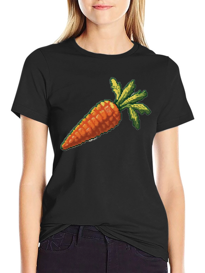 Pixelated Carrot Graphic T-Shirt