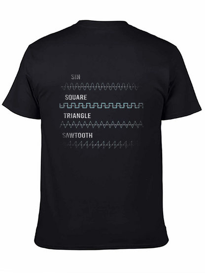 Waveform Graphic Tee - Black Cotton Shirt