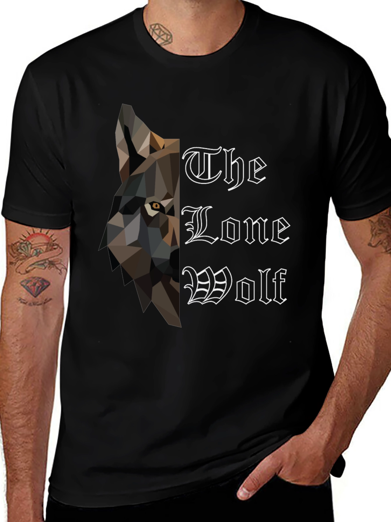 Lone Wolf Graphic Tee - Mens Black T-Shirt