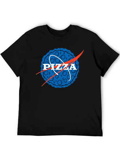 Pizza NASA Logo Mens Graphic Tee