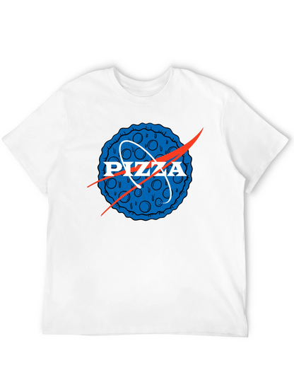 Pizza NASA Logo Mens Graphic Tee