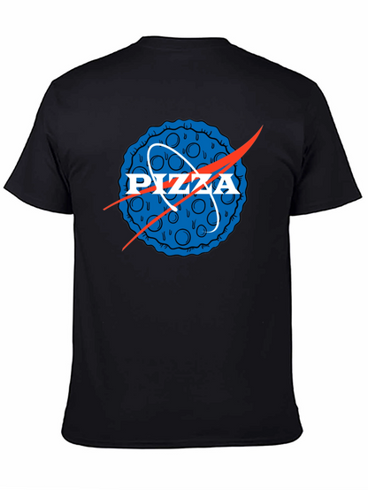 Pizza NASA Logo Mens Graphic Tee