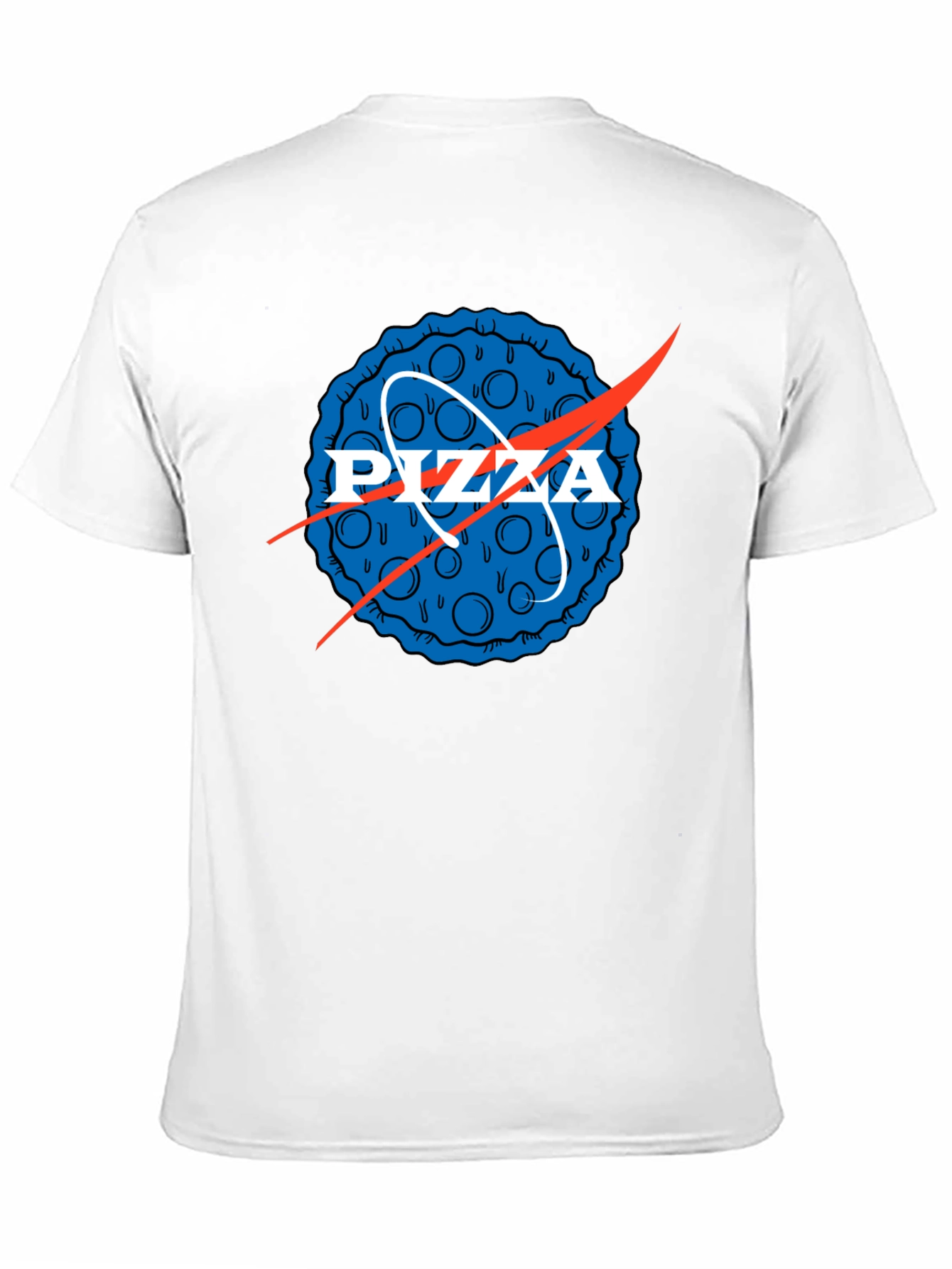 Pizza NASA Logo Mens Graphic Tee