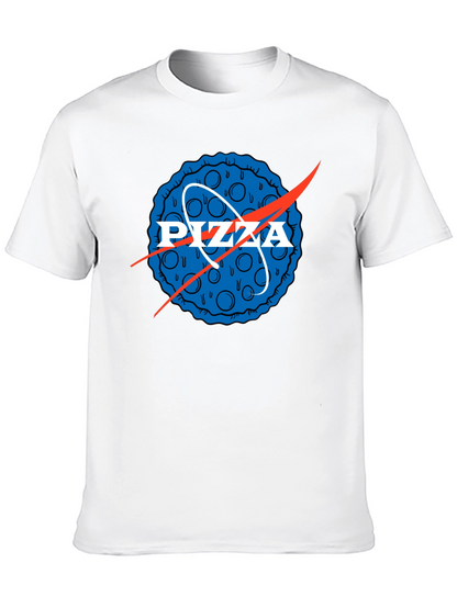 Pizza NASA Logo Mens Graphic Tee