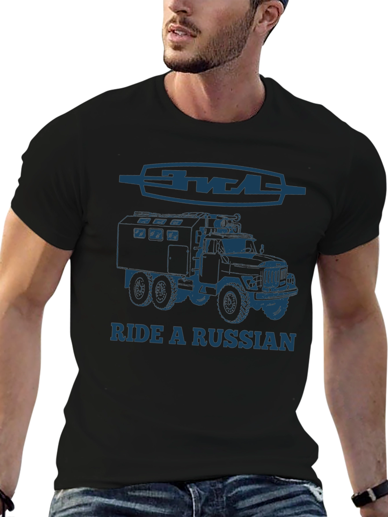 Ride a Russian Truck T-Shirt - Black