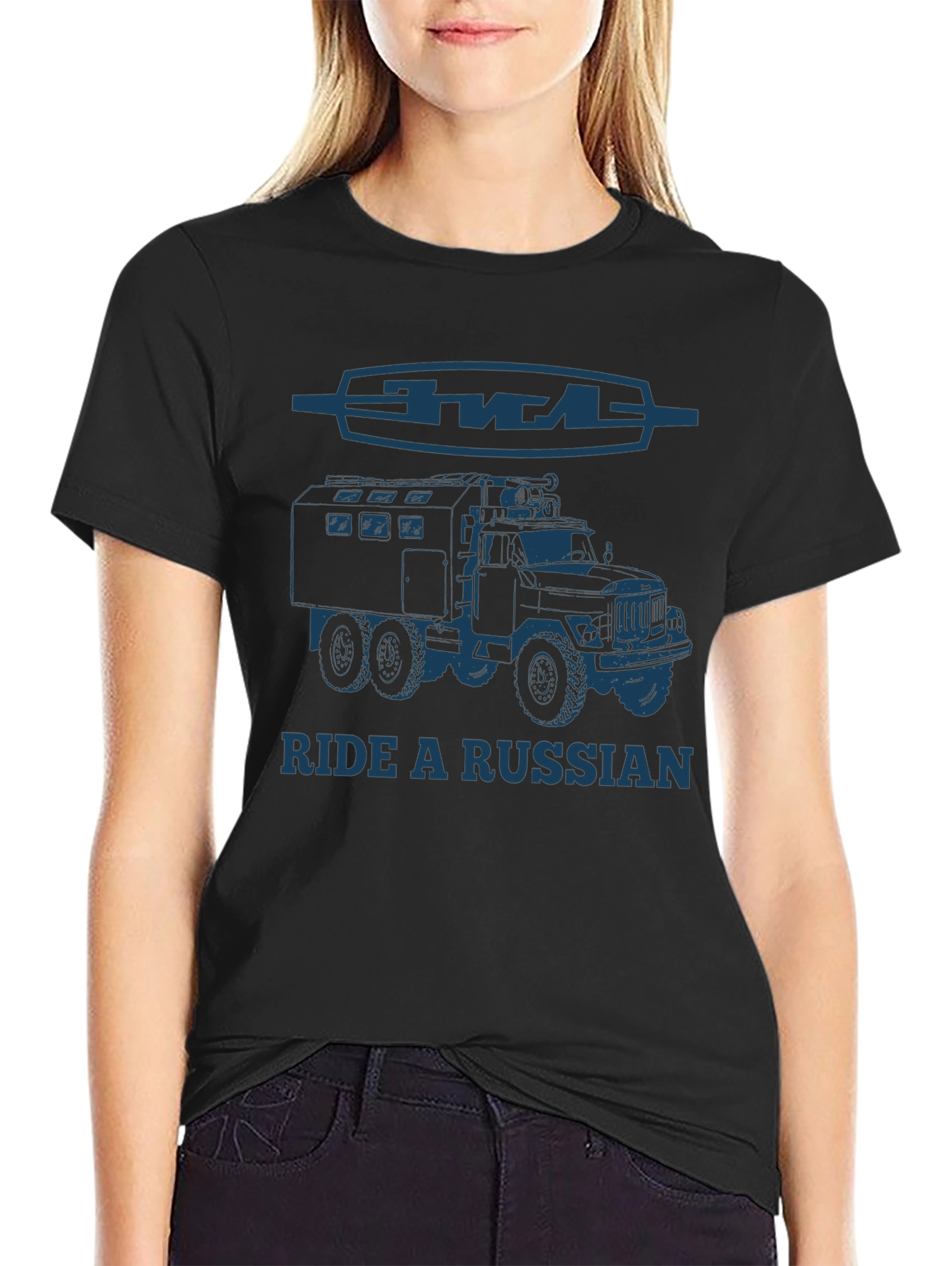 Ride a Russian Truck T-Shirt - Black