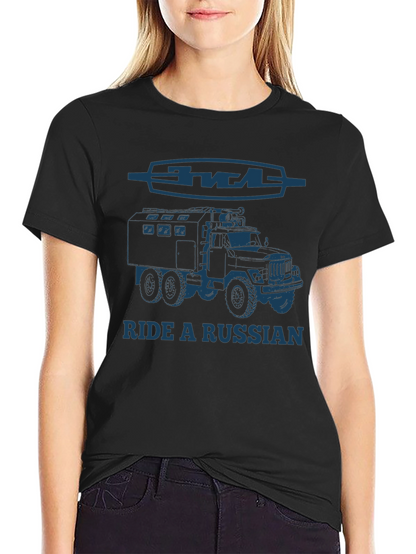 Ride a Russian Truck T-Shirt - Black