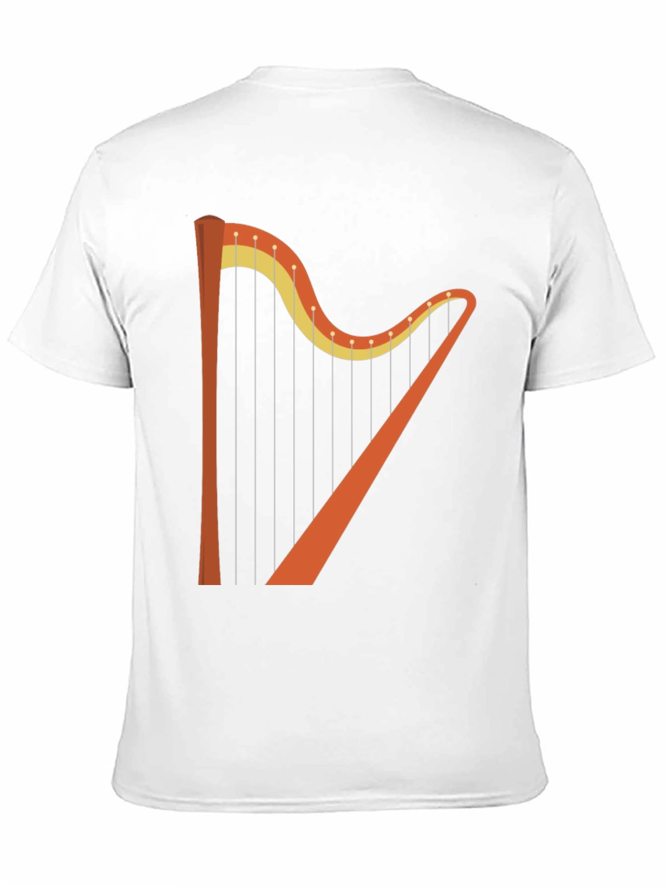 Harp Graphic Tee - Unique Musical Instrument T-Shirt
