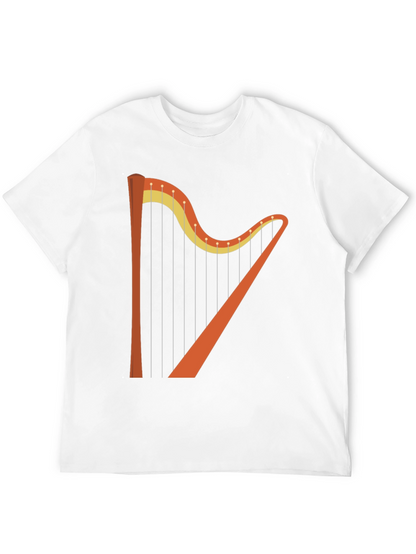 Harp Graphic Tee - Unique Musical Instrument T-Shirt