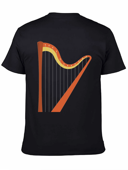 Harp Graphic Tee - Unique Musical Instrument T-Shirt