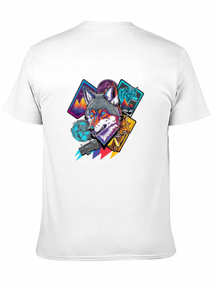 Wolf Graphic Print Black Tee