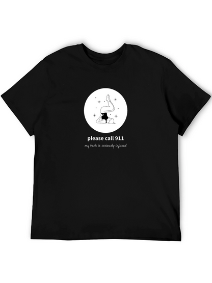 Yoga Injury Humor T-Shirt: Please Call 911