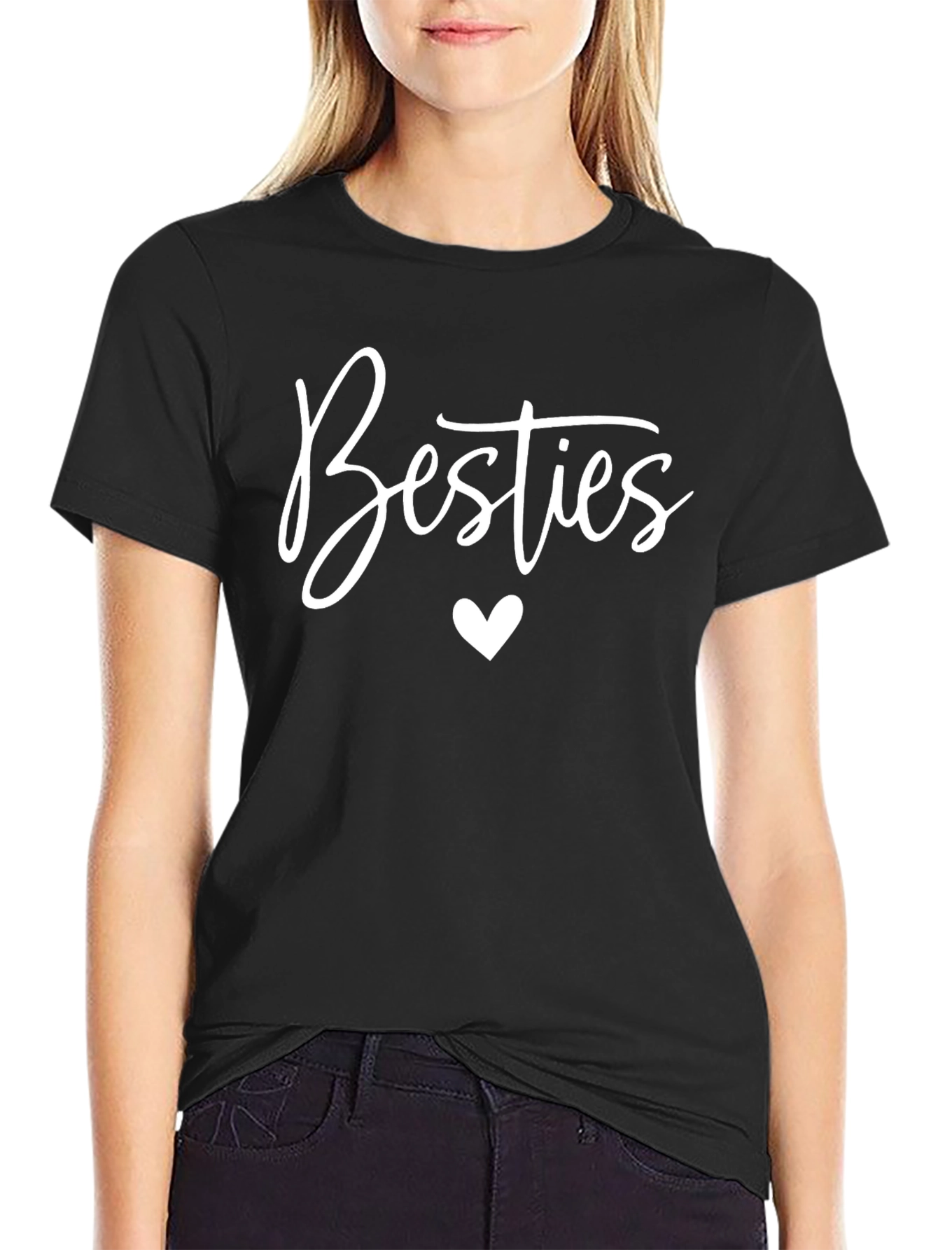 Besties Heart Graphic T-Shirt