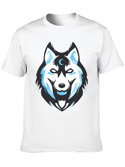 Wolf Moon Graphic Tee - Black Cotton Blend