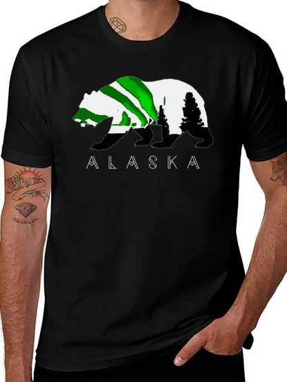 Alaska Bear Graphic T-Shirt - Outdoor Adventure Tee