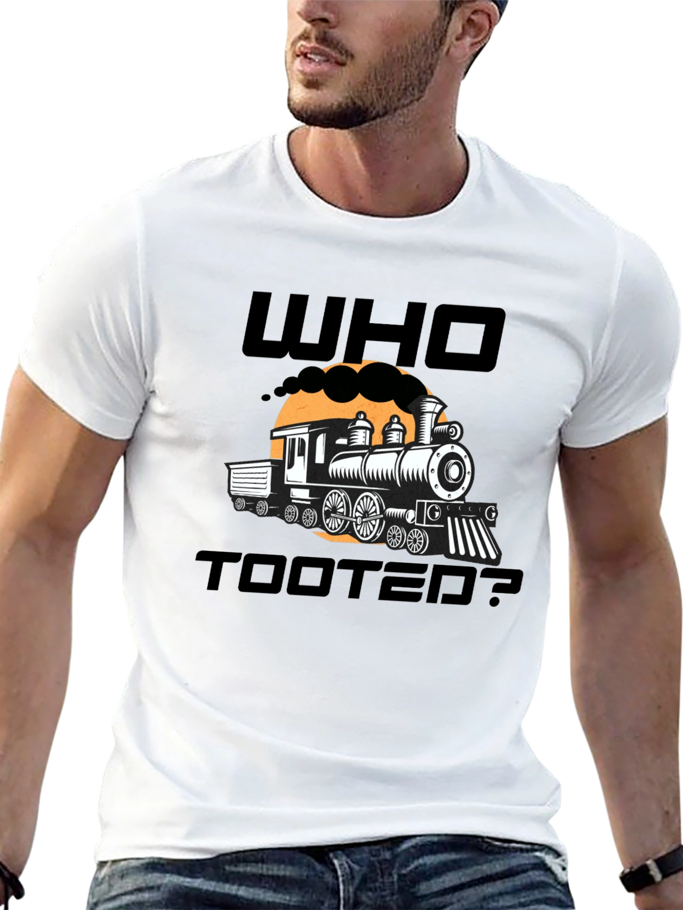 Who Tooted? Funny Train Graphic Novelty T-Shirt