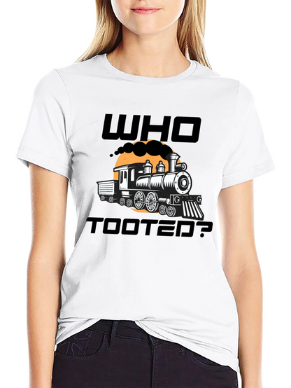 Who Tooted? Funny Train Graphic Novelty T-Shirt