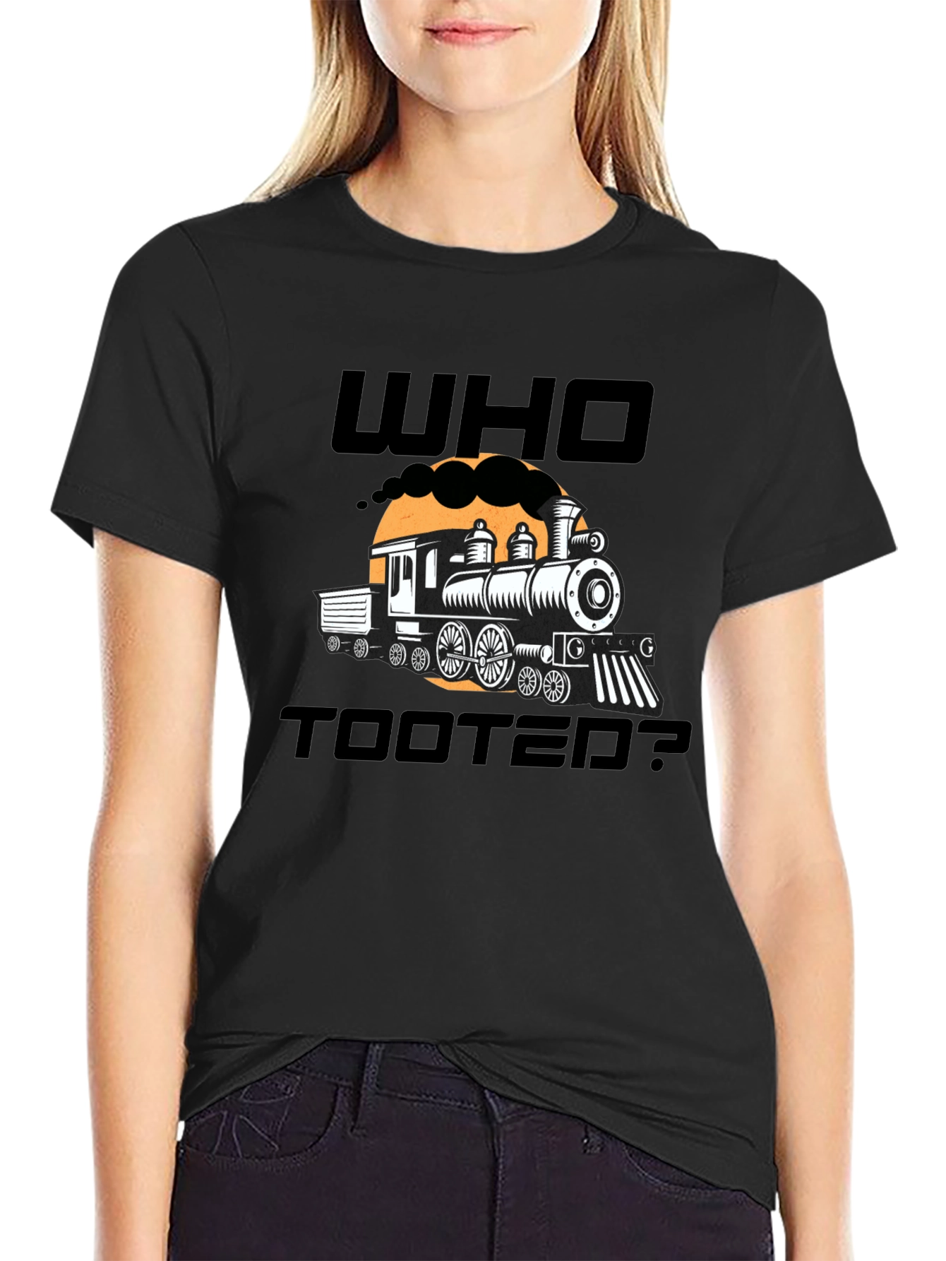 Who Tooted? Funny Train Graphic Novelty T-Shirt