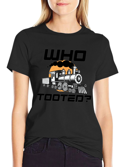 Who Tooted? Funny Train Graphic Novelty T-Shirt